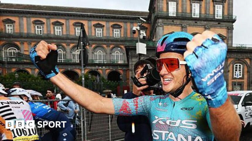 Ballerini survives crash for Naples Giro stage win